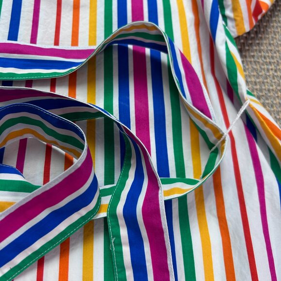 Christopher John Rogers x Target Rainbow Striped Button Down Belted Dress - Picture 9 of 15
